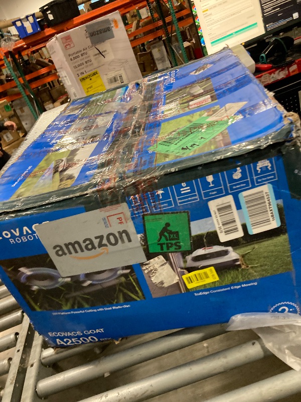Photo 1 of ** VERY USED** ECOVACS Goat A2500 RTK Robot Lawn Mower, Lidar-Enhanced RTK+Vision Navigation, Auto-Mapping, Dual Blades, Edge Precision Mowing, Perimeter Wire-Free, Suitable for 5/8 Acres Lawn, 50% Slope Capability