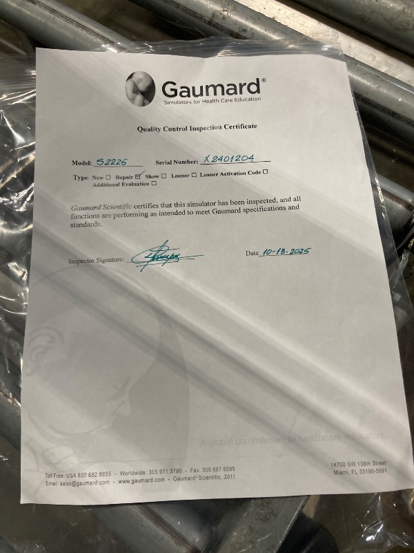 Photo 1 of **COMPUTER TESTED FUNCTIONAL , CERTIFICATE AND CHARGER INCLUDED / BRAND NEW ITEM** GAUMART SIMULATOR FOR HEALTH CARE EDUCATION Pediatric HAL® MODEL S2225 ,SERIAL NUMBER X2401204