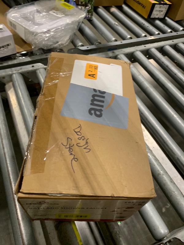 Photo 1 of ***MISSING SCREWS*** Design House 595728 Oakmont Classic Bath and Shower Trim with Single-Function Shower Head, 2-Handle Faucet and Valve for Bathroom, Brushed Gold