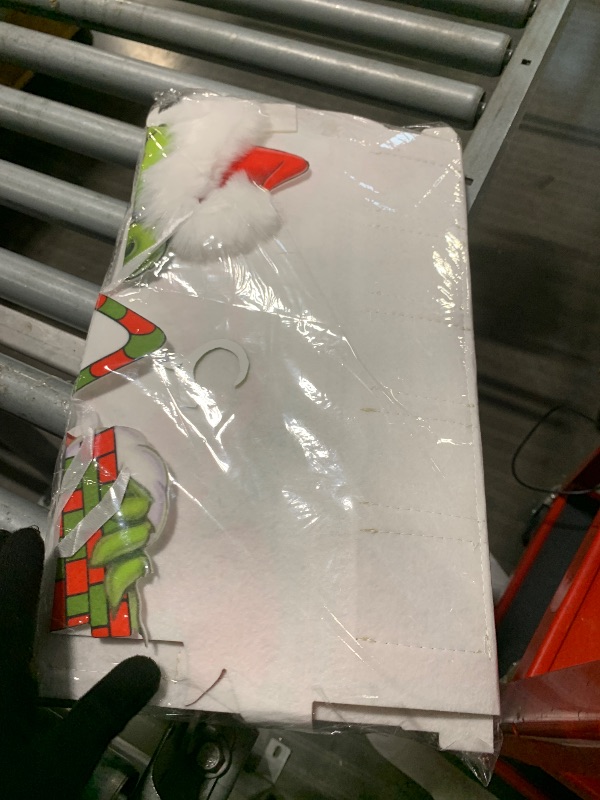 Photo 1 of KOUPA Hanging Christmas Countdown Advent Calendar, Santa Grinch Green Haired Monster Decoration, Reusable Xmas Gift for Holiday Party Winter