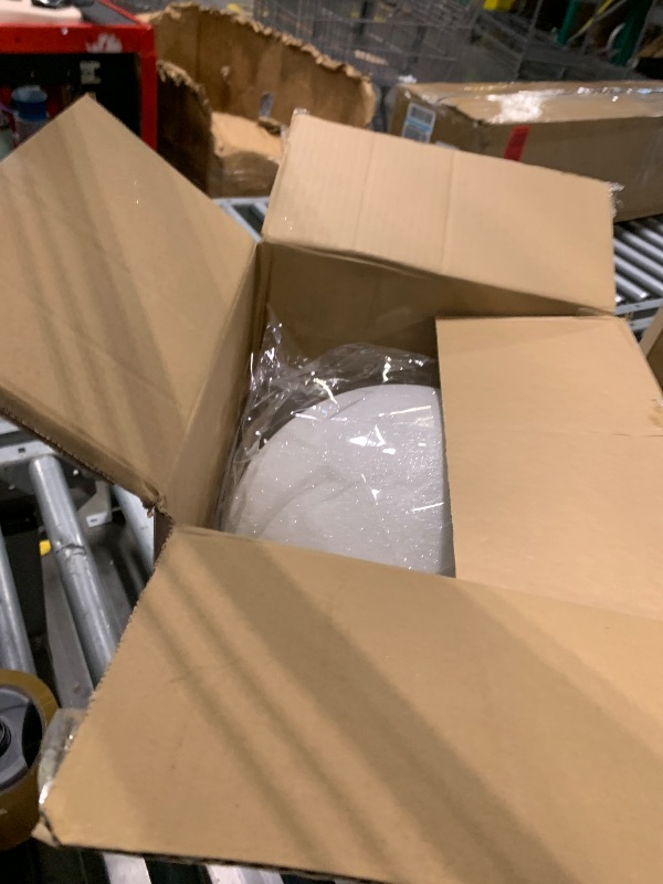 Photo 1 of ***MINOR DAMAGE*** Shappy 4 Pcs 10 Inch Large Christmas Ball Ornaments Hanging Tree Ornament Balls Decorations Vintage Commercial Plastic Ball Ornament with Hanging Loop Large Christmas Decoration (White)