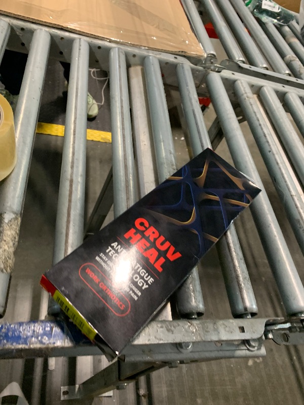 Photo 1 of (New) Work Orthotic Insoles - Anti Fatigue Medium Arch Support Shoe Insert Men Women - for Plantar Fasciitis Flat Feet Leg - Relieve Foot Pain - Work Boot Insoles Standing All Day (L, Blue Lines)