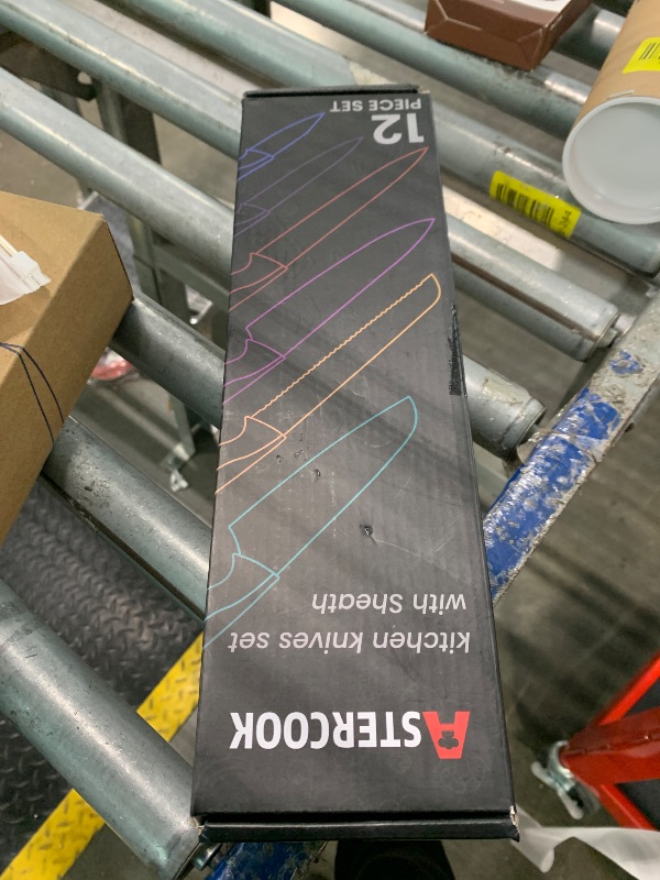 Photo 1 of ***ONLY 3 PIECES*** Astercook Knife Set, 12 Pcs Color-Coded Kitchen Knives Set, 6 Color Anti-Rust Coating Stainless Steel Chef Knife Sets with 6 Blade Guards Dishwasher Safe