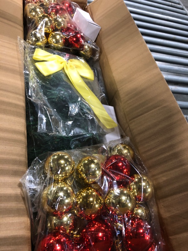 Photo 1 of  Mini Christmas Tree - Small Holiday Tree with Ornaments, , aDecorations for Home, Office, and Indoor Festive Displays