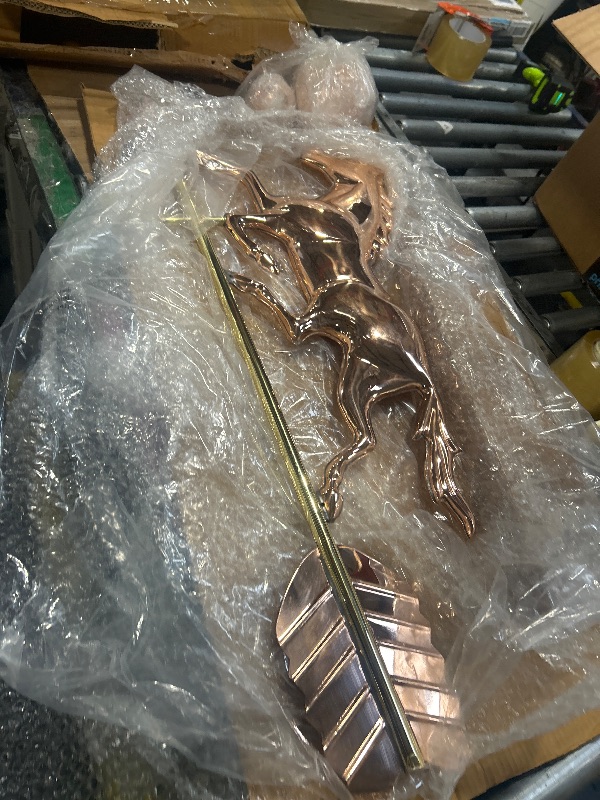 Photo 1 of ***SIMILAR ITEM****
Good Directions Polished Copper Trotting Horse Weathervane – Decorative Rooftop Accent for Barns, Homes, Sheds, and Cupolas – Durable & Handcrafted