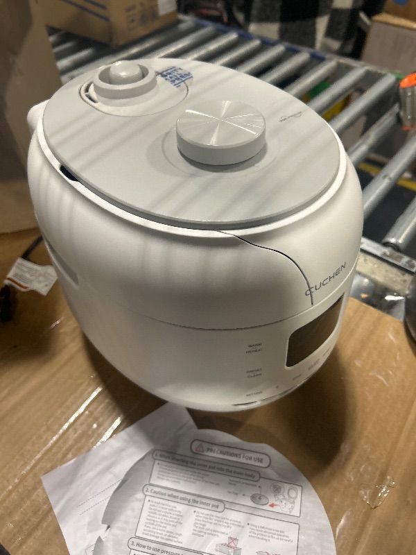 Photo 1 of [CUCHEN] CRH-TWS0610PWUS, IH Induction Heating Dual Pressure Rice Cooker, 6 Person | 6-cup, 1.14Quarts (uncooked) 12-cup, 2.28Quarts (cooked), Full Stainless Inner Pot, Automatic High/Non-Pressure, Easy Open Handle, Auto Steam Clean, Made in Korea
