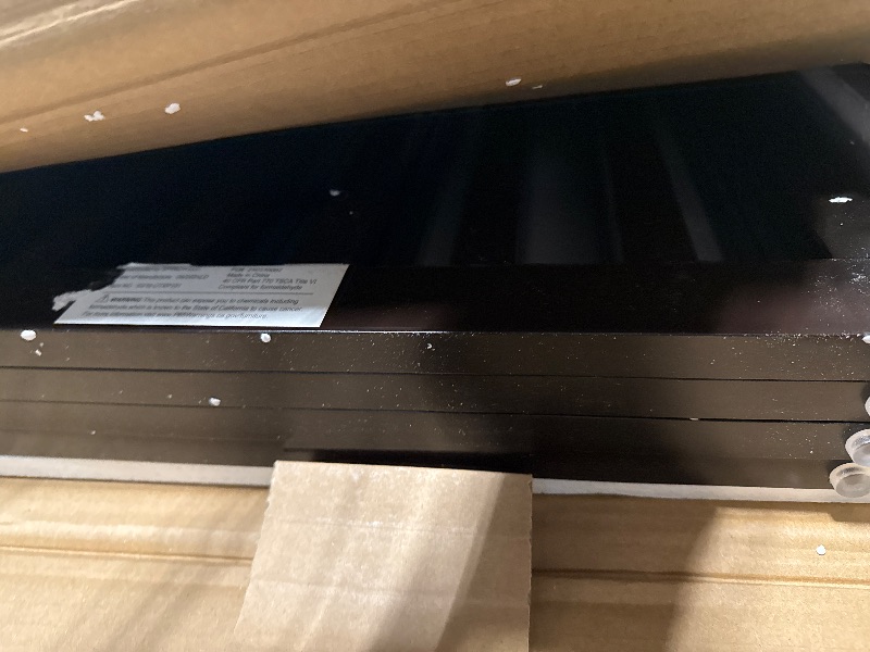 Photo 1 of ***NOT EXACT BUT SIMULAR**PAWLAND Wooden Freestanding Foldable Pet Gate for Dogs, 24 inch 4 Panels Step Over Fence, Dog Gate for The House, Doorway, Stairs, Extra Wide (Espresso, 24" Height-4 Panels)