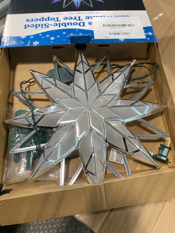 Photo 1 of *USED*
Christmas Tree Topper, 11.8 Inch Lighted Tree Topper with 10 White LEDs, Durable Metal and Plastic, Includes 1pc Spare Fuse and 2pcs Replacement Bulbs (Clamp/Pole Mount)