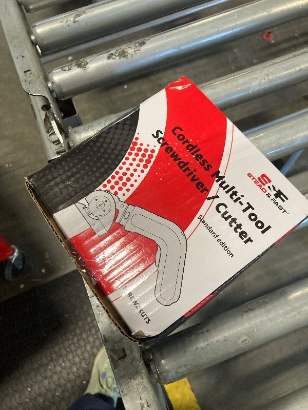 Photo 1 of S&F STEAD & FAST Electric Cardboard Cutter Tool 4V, Cordless Electric Scissors for Box, Fabric, Carpet, Power Cutter with Charger, 2 blades included