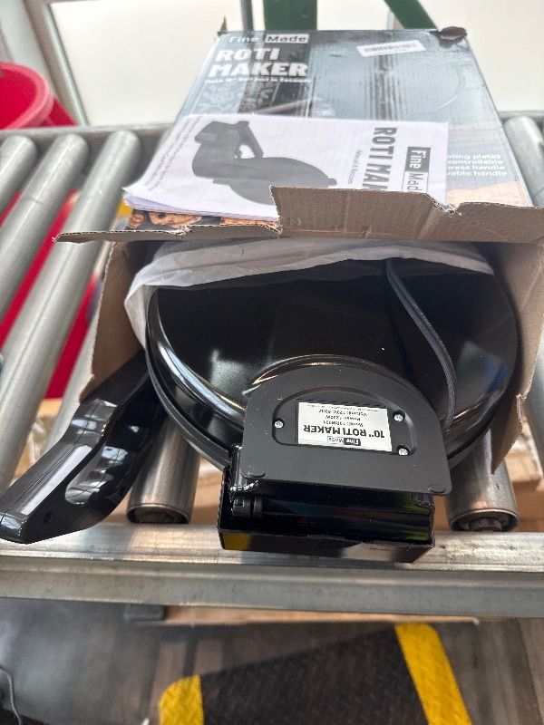 Photo 1 of **Untested**
FineMade Compact 10'' Roti Maker Machine, Electric Tortilla Press with Detachable Handle, Prensa Para Tortillas,Chapati Maker Machine, Burrito Maker, Tortillera, Black