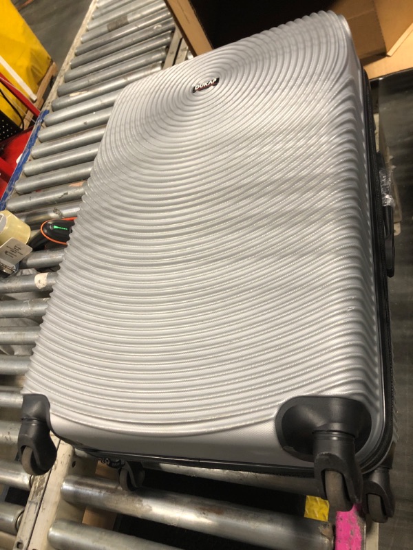 Photo 1 of  Luggage with Spinner Wheels | Durable Lightweight Hardside Suitcase, Travel Bag with Handle and Trolley, 28-Inch Large Checked Luggage | Silver