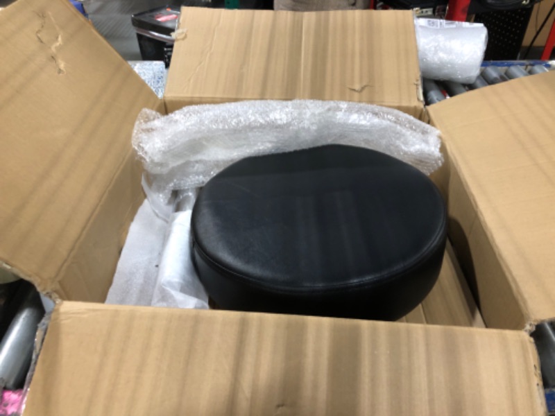 View 3 of **** MISSING WHEELS****** Ainilaily Rolling Stool with Wheels, Heavy Duty Hydraulic Massage Stool for Shop Guitar Lab Tattoo Workbench Medical, Adjustable Swivel Chair (Black)