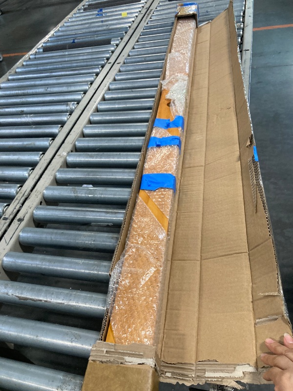 Photo 1 of ***MISSING HARDWARE***Wooden Stair Handrails, Safety and Non-Slip, Single Piece armrest with Black Brackets, Industrial Style Wall-Mounted Handrails, Suitable for The Elderly and Children Attic Balcony Corridors (6FT)