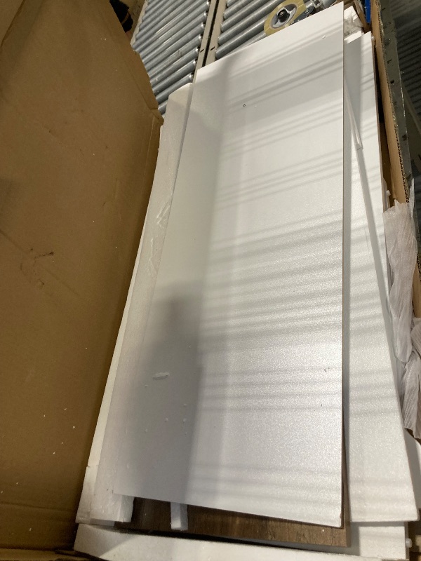 Photo 1 of ****MINOR DAMAGE ON THE BOTTOM***HOOBRO Storage Bench, Toy Box Organizer, Toy Chest with Safety Hinge, Farmhouse Style Storage Chest, 39.3 x 15.7 x 17.7 Inches for Living Room, Bedroom, Entryway, White and Walnut WH26CW01