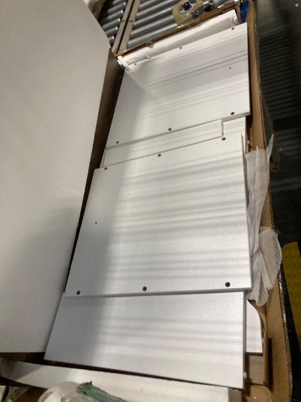 Photo 1 of ****MINOR DAMAGE ON THE BOTTOM***HOOBRO Storage Bench, Toy Box Organizer, Toy Chest with Safety Hinge, Farmhouse Style Storage Chest, 39.3 x 15.7 x 17.7 Inches for Living Room, Bedroom, Entryway, White and Walnut WH26CW01