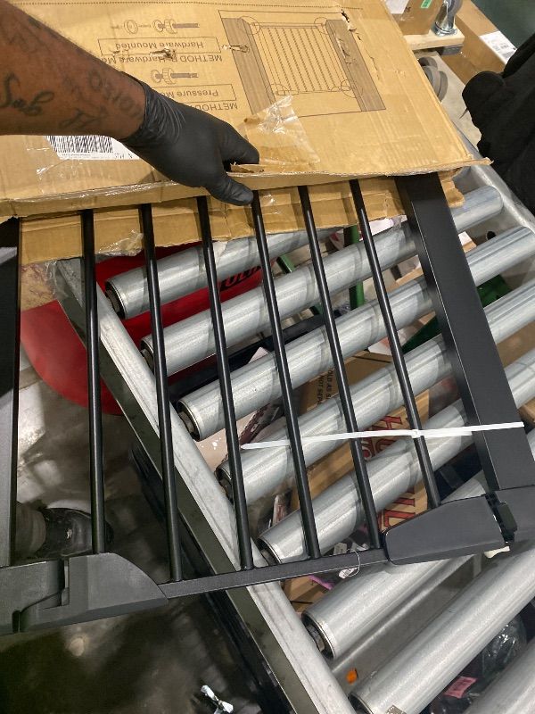 Photo 1 of *USED*
Cumbor 29.7-48" Baby Gate for Stairs, Mom's Choice Awards Winner-Dog Gate for Doorways, Auto Close Safety Pet Gate for Dogs Indoor, Easy Install Pressure Mounted Child Gate with Walk Thru Door, Black