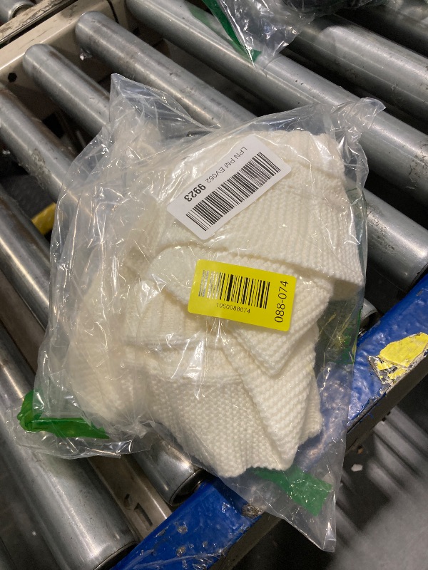 Photo 1 of ******SMALL****PUKUPIG 24 Inch White Knitted Small Christmas Tree Skirt, Chunky Cable Knit with Braided Border, Perfect for Xmas Holiday Decorations