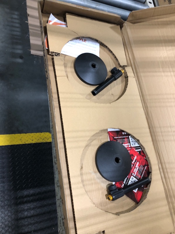 Photo 1 of *******PARTIAL SET******* Pyle Universal Microphone Stand - Handheld Mic Compatible, Heavy Compact Base, Lightweight & Compact Design, 2.8 to 5 Ft Height Adjustable Clamp, Pivot Angle Clip, Home/Studio Use (Pair)