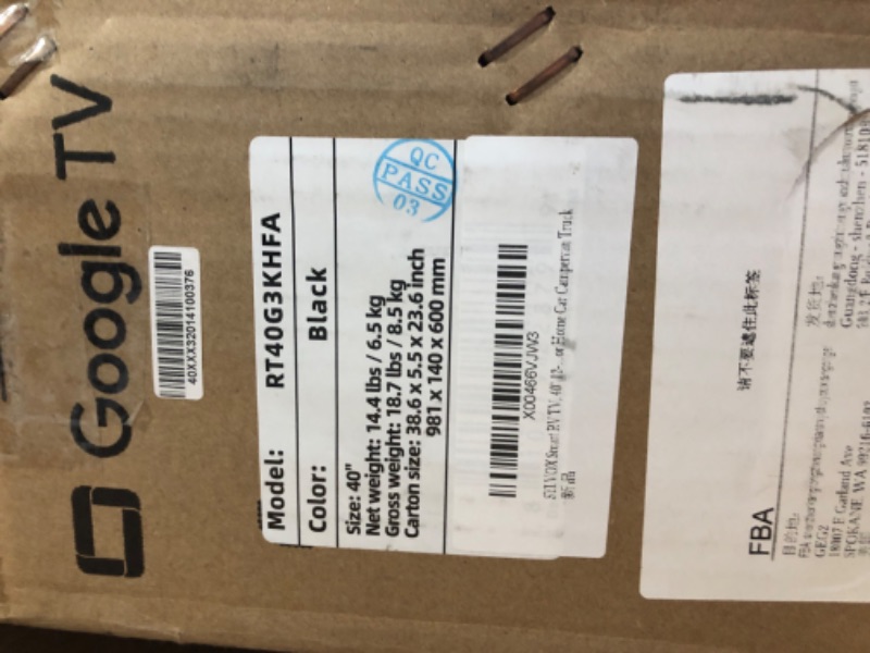 Photo 1 of *****MISSING POWER CORD TO POWER ADAPTER***** SYLVOX Smart RV TV, 40" 12-24V TVs for RV Camper 1080P FHD DC/AC Powered, Support Download APPs, Google Assistant, Bluetooth WiFi, Smart Television for Home Car Campervan Truck