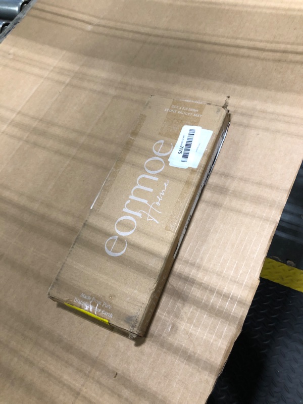 Photo 1 of ***CORRECT ITEM*****eormoe Kitchen Faucet Absorbent Mat - Diatomaceous Earth Splash Guard for Sink Faucet, Aesthetic Water Absorbing Stone Tray in The Modern Home [Grey, 23.6" x 3.9"]