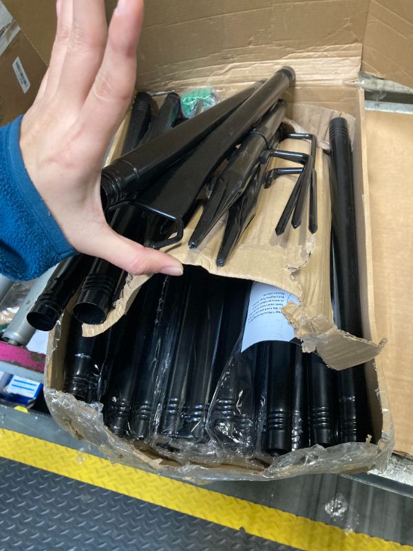 Photo 1 of ***MISSING PARTS*** 6 Pack String Light Poles, Outdoor String Light Pole 10 ft Forked Metal Light Pole with Adjustable Outdoor Light Stand, Deck, Backyard, Garden, Wedding, Rustproof and Sturdy with Hooks.