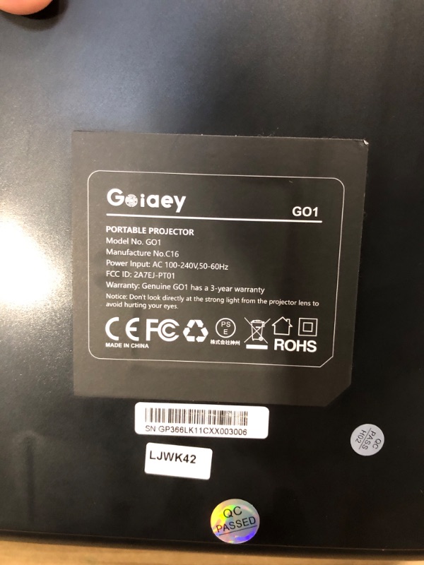 Photo 1 of [Built-in Apps/GoogIe TV/1000ANSI] Smart Projector 4K Supported with WiFi and Bluetooth, GoogIe Voice, Zoom&Keystone, 180°Stand, Goiaey C26 Portable Mini Projector for Outdoor Movie /Home Theater Use