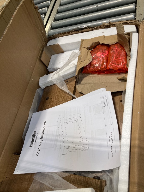 Photo 3 of Tribesigns 70.9-Inch Extra Long Console Table, Farmhouse Wood Sofa Table Behind Couch, Narrow Entryway Accent Table for Living Room, Hallway, Entrance, Foyer, Light Oak Brown