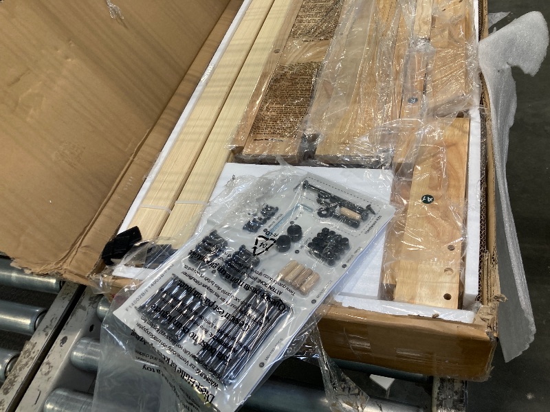 Photo 1 of ****MINOR SCRATCHES ON WOOD****Novilla Full Size Bed Frame Wood Bed Frames Full with 8.5 Inch Space Underneath, Full Size BedFrame with Headboard Solid Wood Bed Frame Foundation, No Box Spring Needed, Easy Assembly