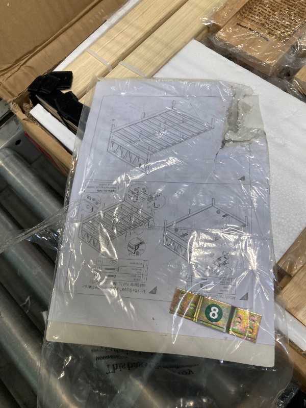 Photo 1 of ****MINOR SCRATCHES ON WOOD****Novilla Full Size Bed Frame Wood Bed Frames Full with 8.5 Inch Space Underneath, Full Size BedFrame with Headboard Solid Wood Bed Frame Foundation, No Box Spring Needed, Easy Assembly