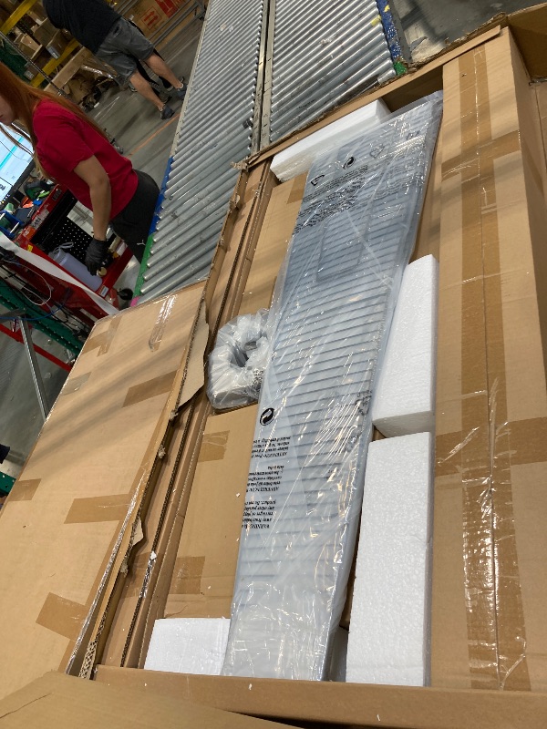 Photo 1 of ******FACTORY SEALED****Flash Furniture Outdoor Patio Heater with Wheels - Slate Gray - 42,000 BTU - 7.5 Feet Tall - Stainless Steel - For Residential and Commercial Use