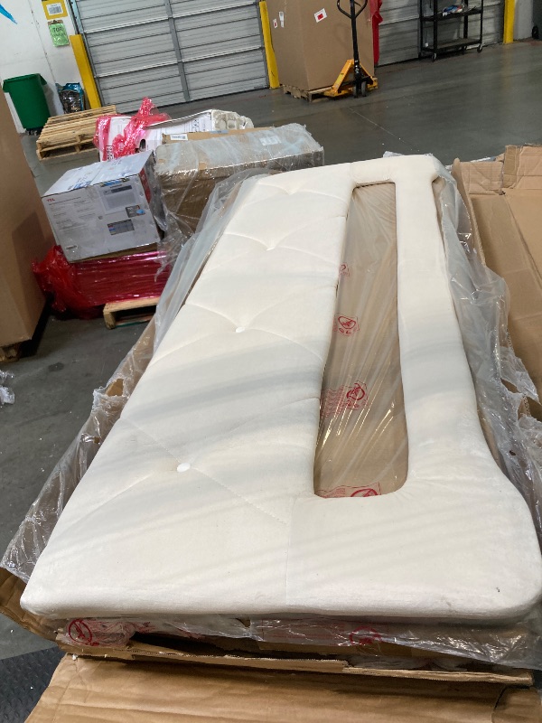 Photo 1 of ****DIRTY ON ONE SIDE OF THE HEADBOARD*** Queen Upholstered LED Bed Frame with 2 Storage Drawers and 2-Tier Storage Headboard,Velvet Princess Platform Bed with Charging Station&Bookcase,Heavy Duty Metal Support,No Box Spring Needed,Beige