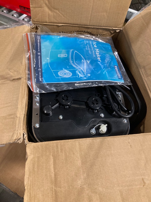 Photo 1 of EUHOMY Ice Maker Countertop, Portable Ice Machine with Carry Handle, 26.5lbs Per Day, 9 Cubes in 6 Mins, Auto-Cleaning, with Basket and Scoop, for Home, Kitchen, Camping, RV (Silver)