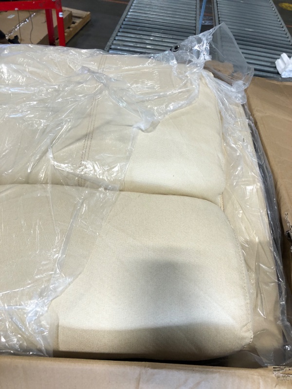 Photo 1 of BestMassage | Recliner Chair | with 2 Point Massage Function | Textile Beige | with Lumbar Support, Adjustable Push Back, Footrest & Padded Seat | Easy Assembly | for Living Room, Home Theatre