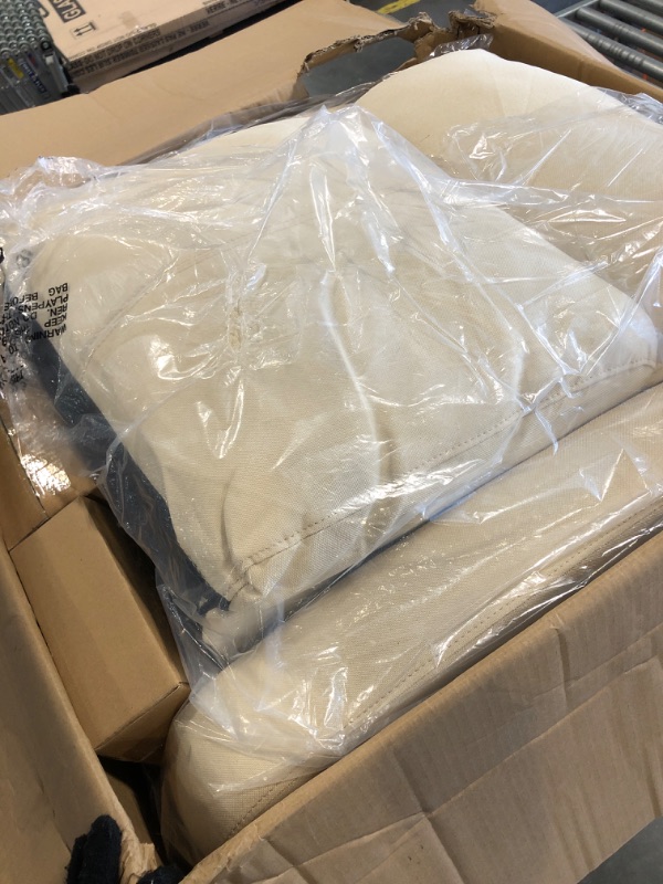 Photo 1 of BestMassage | Recliner Chair | with 2 Point Massage Function | Textile Beige | with Lumbar Support, Adjustable Push Back, Footrest & Padded Seat | Easy Assembly | for Living Room, Home Theatre