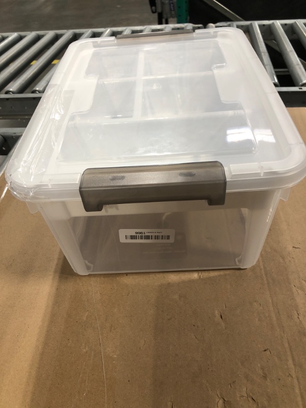 Photo 1 of Citylife 17 QT Plastic Storage Box with Removable Tray Craft Organizers and Storage Clear Storage Container for Organizing Bead, Tool, Sewing, Playdoh