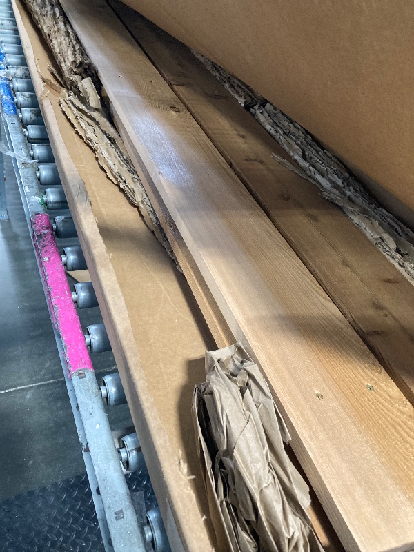 Photo 1 of Ekena Millwork RBS06S11X071RWR TimberCraft Two 5 3/8" Boards Spaced Board-n-Batten, Rustic Wood Shutters (Per Pair), 11 1/4"W x 71"H, Rough Sawn Western Red Cedar