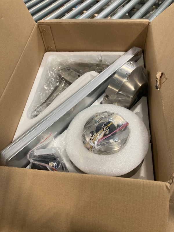 Photo 3 of ZMISHIBO 52 Inch Ceiling Fan with Light, App&Remote Control, Flush Mount Low Profile, Dimmable 20W LED Light, Quiet Reversible Motor for Bedroom, Living Room, Apartment, Nickel