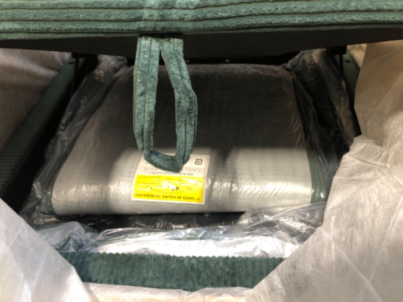 Photo 1 of "NOT COMPLETE SET" HONBAY Modular Sectional Couch with Storage Corduroy Sectional Sofa with Chaise U Shaped Sectional Couches for Living Room,Green