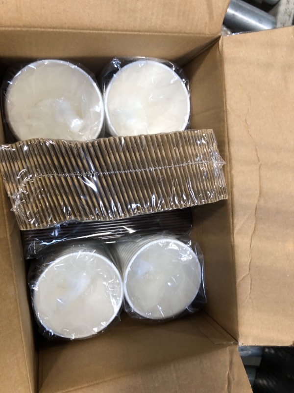 Photo 1 of [100 Pack] 12 oz Paper Coffee Cups, Disposable Paper Coffee Cup with Lids, Sleeves, and Stirrers, Hot/Cold Beverage Drinking Cup for Water, Juice or Tea, Suitable for Home, Shops and Cafes