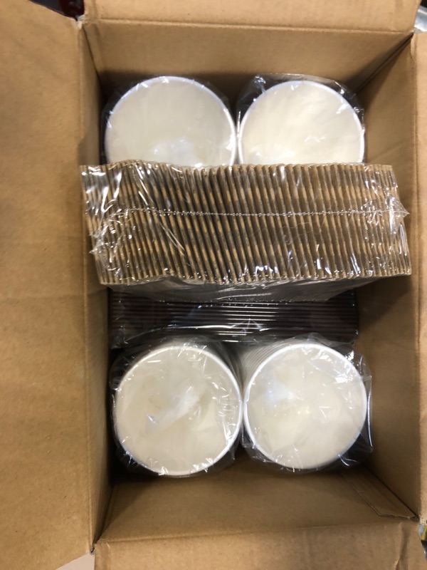 Photo 1 of [100 Pack] 12 oz Paper Coffee Cups, Disposable Paper Coffee Cup with Lids, Sleeves, and Stirrers, Hot/Cold Beverage Drinking Cup for Water, Juice or Tea, Suitable for Home, Shops and Cafes