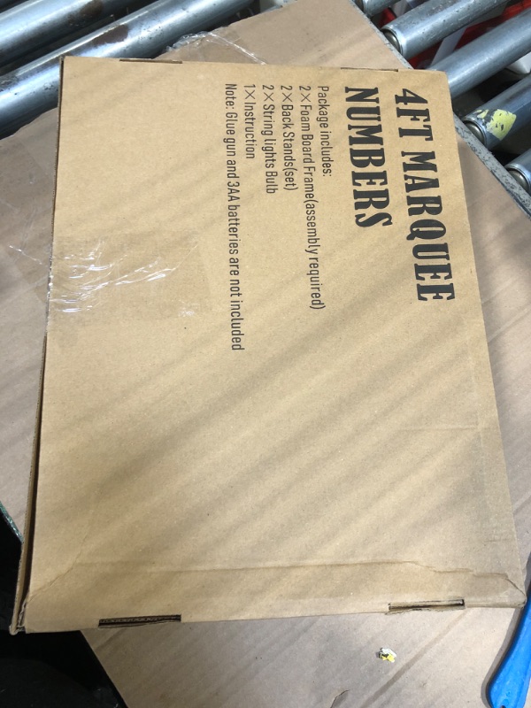 Photo 1 of *MISSING ITEMS UNKNOWN*
LOBOOM 4FT Light Up Numbers, Marquee Numbers 4 Feet Tall Giant Number 21 Mosaic Big Number Sign for 21th Birthday Party Backdrop Anniversary Decorations, Pre-Cut Large Frame 21