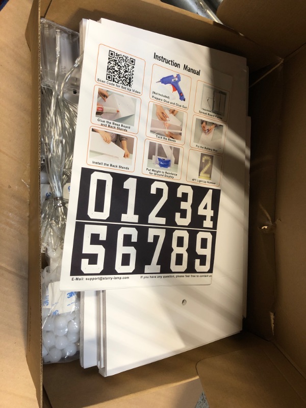 Photo 1 of *MISSING ITEMS UNKNOWN*
LOBOOM 4FT Light Up Numbers, Marquee Numbers 4 Feet Tall Giant Number 21 Mosaic Big Number Sign for 21th Birthday Party Backdrop Anniversary Decorations, Pre-Cut Large Frame 21