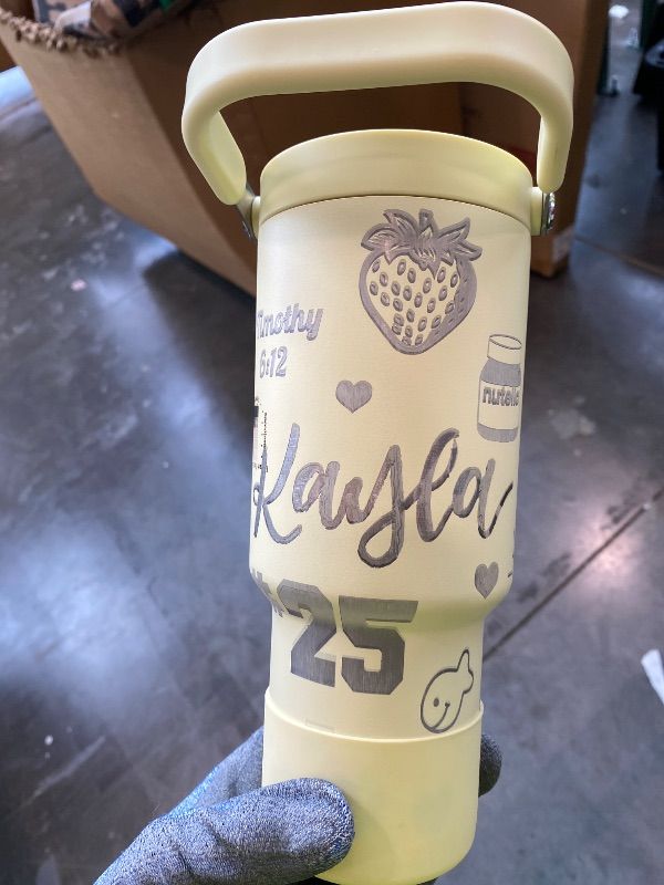 Photo 1 of *For Kayla design*Simple Modern Trek Pivot | 30oz Flip Straw Tumbler with Handle | Water Bottle & Boot | Interchangeable Straw & Chug Lids | Insulated Stainless Steel Jug | Gym Sports Outdoors | Buttercup