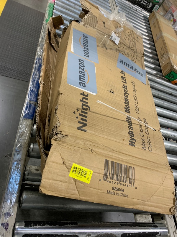 Photo 1 of ***MISSING PARTS*** ***READ CLERK NOTES*** Nilight Motorcycle Lift Jack 1500 LBS Hydraulic Lifts ATV Scissor Jacks with Wheel Foot Pedal Handle Ratchet Belt Heavy Duty Lifter Stand Hoist Table for Dirt Bike Garage Storage Repair Tool,Orange