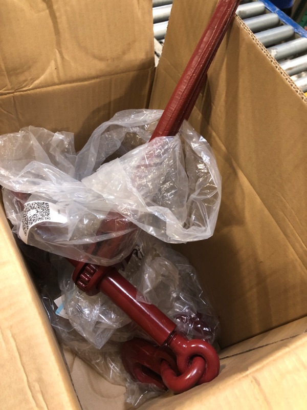 Photo 1 of (2 Pack) Mytee Products 3/8"-1/2" Heavy Duty Ratchet Lever Load Binder w/Grab Hooks 9,200 Lbs Working Load Limit | Tie Down Hauling Chain Binders for Flatbed Truck Trailer