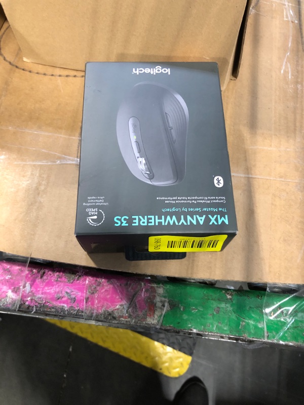 Photo 2 of Logitech MX Anywhere 3S Compact Wireless Mouse, Fast Scrolling, 8K DPI Any-Surface Tracking, Quiet Clicks, Programmable Buttons, USB C, Bluetooth, Windows PC, Linux, Chrome, Mac - Graphite