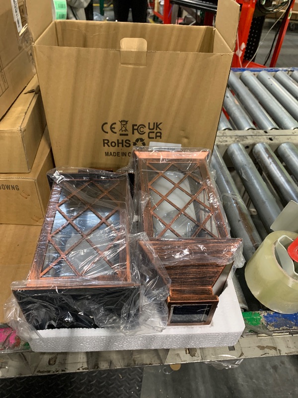 Photo 1 of [2 Pack] TAKE ME 14" Solar Lantern Outdoor Garden Hanging Lantern Waterproof LED Flickering Flameless Candle Mission Lights for Table,Outdoor,Christmas Gifts Mom Wife