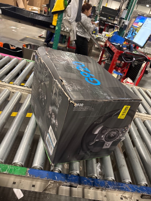 Photo 2 of Logitech G920 Driving Force Racing Wheel and Floor Pedals, Real Force Feedback, Stainless Steel Paddle Shifters, Leather Steering Wheel Cover for Xbox Series X|S, Xbox One, PC, Mac - Black