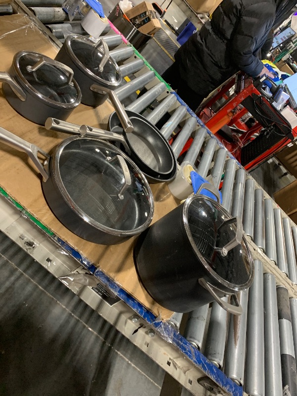 Photo 1 of ****pieces are missing****** Ninja Foodi NeverStick Professional 12-Piece Cookware Set, Hard-Anodized, Nonstick, Durable & Oven Safe to 500°F, Slate Grey, C39800