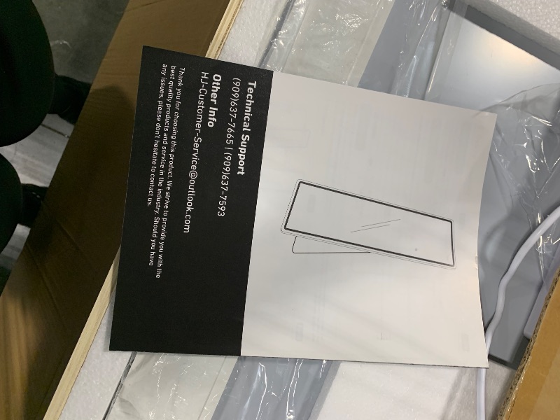 Photo 1 of ****the light doesn't turn on**** WISSMIELS Full Length Mirror with Lights,Tempered Glass 20"x63" Led Full Length Mirror with Dimming & 3 Color Lighting,Door Hanging & Standing Ideal for Bedroom, Dressing Room, Cloakroom Rectangle *****  no incluye sosten